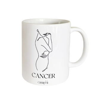 Culturesse She Is Cancer Zodiac Ceramic Muse Mug - White/Black