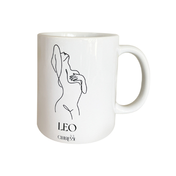 Culturesse She Is Leo Zodiac Ceramic Muse Mug - White/Black