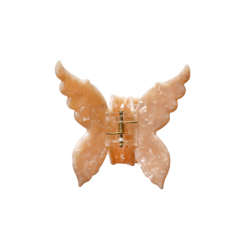 Culturesse Zorya 6cm Acrylic Butterfly Hair Claw - Peach