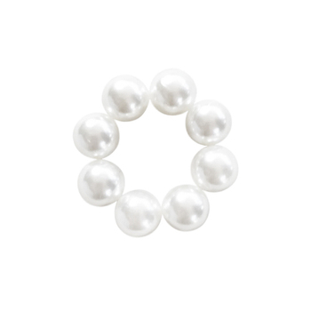 Culturesse Milano 5.3cm Vintage Pearly Hair Tie - White