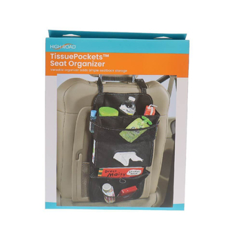 High Road TissuePockets 23x30cm Car Seat Organiser Black