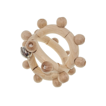 Hess Spielzeug Wooden 9cm Rattle Motor Ball Toy Baby 0m+ Natural