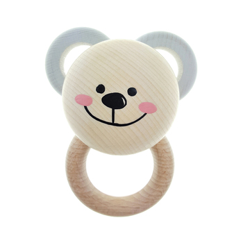 Hess-Spielzeug 12cm Teether Bear Beechwood Toy Baby/Infant 0m+ Natural