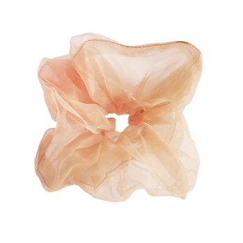 Culturesse Avery 16cm Oversized Satin Scrunchie - Hazelnut