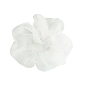 Culturesse Misty 16cm Cloud Satin Scrunchie - Snow