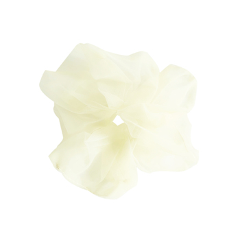 Culturesse Naya 16cm Oversized Satin Scrunchie - Cream