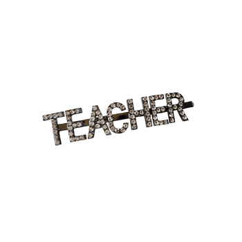 Culturesse Teacher 8.8cm Rhinestone Hair Clip - Silver