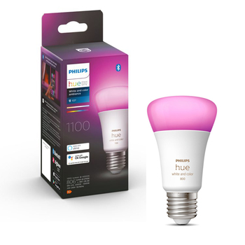 Philips Hue White/Colour Ambiance Light Bulb/Globe 11W A60 E27