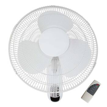 Heller 40cm Wall Fan w/ Remote Control - White