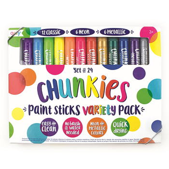 24pc Ooly Quick Drying Chunkies Paint Sticks Kids Art/Craft 3y+