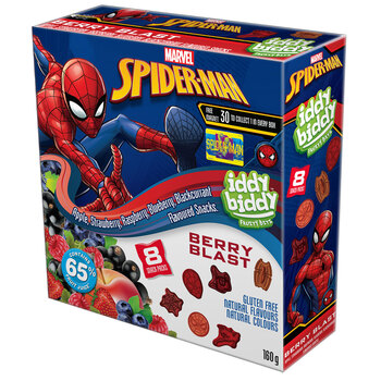 8PK Iddy Biddy Spiderman Mixed Berry Gummies 160g