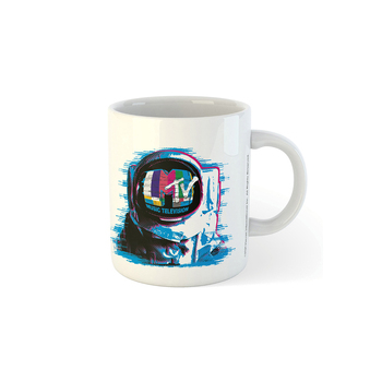 MTV Moon Man Retro Style Adults 00's Print Coffee Mug Drinking Cup 300ml