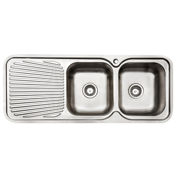 IAG Appliances Double Right Hand Bowl Home Sink With Drainer