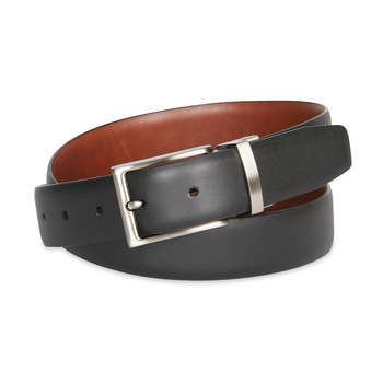 Jeff Banks Slim-line Leather Belt Tan/Black Size 32