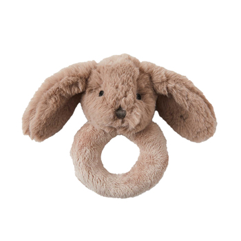 Jiggle & Giggle Taupe Bunny Baby/Newborn Rattle 0+