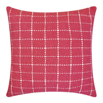 J.Elliot Home Tahlia 50x50cm Cushion Square - Dusty Red & Cream