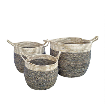 3pc J.Elliot Home Aurora 25/30/35cm Seagrass Basket Set - Natural