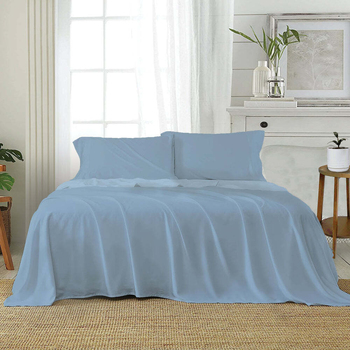 J Elliot Home Microfibre King Sheet Set w/Pillowcases - Pale Blue