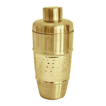 J.Elliot Home Alfie 500ml Stainless Steel Cocktail Shaker Hammered Gold