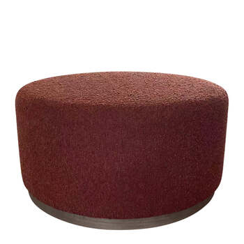 J.Elliot Home Senora Round 80x41cm Ottoman Stool  - Rust