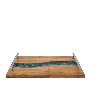 J.Elliot Home Bently 60x28cm Serving Tray w/ Handles - Evergreen