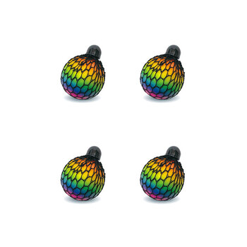 4PK Bensons Meshmallow Rainbow Ball Kids/Childrens Squishy Toy 6cm 6y+