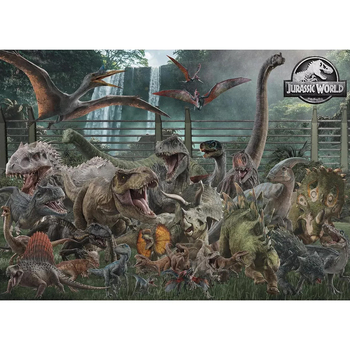 3000pc Aquarius Jurassic World Size Chart Jigsaw Puzzle 14y+