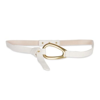 Jessica Simpson Size L/XL Women's Horseshoe Buckle Waist Belt White