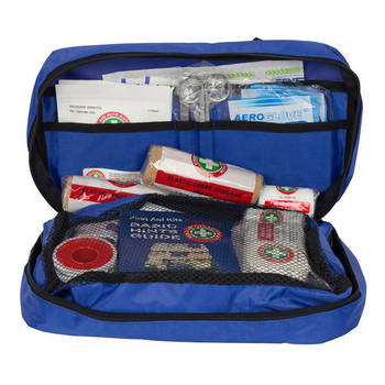 Blue Emergency Essential First Aid Kit Treatment Travel Compact Medical Survival