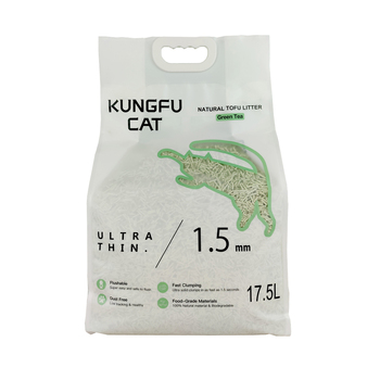 Kungfu Cat 17.5L/6.5kg Tofu Cat Litter Deodoriser Green Tea