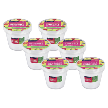 6x 4pc Topchef 1880ml Round Food Storage Container Box