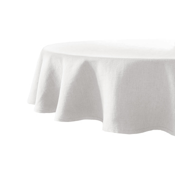 Bambury Tableware/Dinnerware Linen Round Tablecloth 228cm Ivory