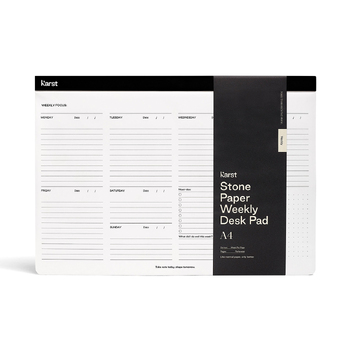 Karst 60-Sheet Stone Paper Weekly Desk Pad Personal Organiser