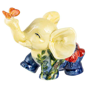 Old Tupton Ware Hibiscus Elephant Home Decor Decorative Statue