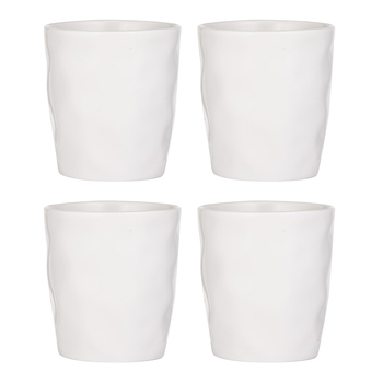 4PK Ladelle Halo Porcelain 9cm/350ml Tumbler - Snow