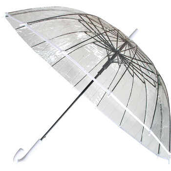 LVD PVC/Metal 82.5cm Folding Umbrella Rain/Sun Shade - Clear