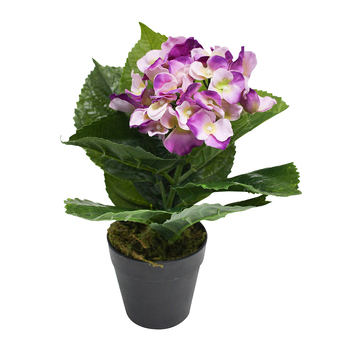 LVD Potted 30cm Hydrangea Artificial Faux/Fake Flower - Pink