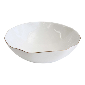 LVD Artisan Shoreline Ceramic 22cm Salad/Noodle Bowl Round - White