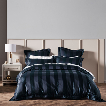 Grace by Linen House Francesco Queen Quilt Cover Set - Navy