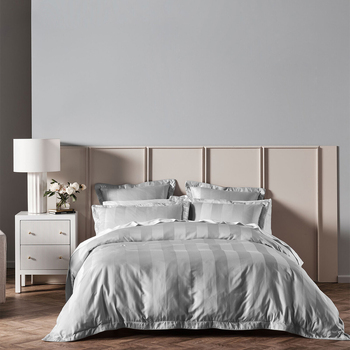 Grace by Linen House Francesco King Quilt Cover Set - Silver