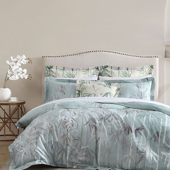 Grace by Linen House Florette Super King Quilt Cover Set - Sage