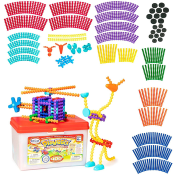 400pc Popular Playthings Playstix Bucket Set Kids 4y+