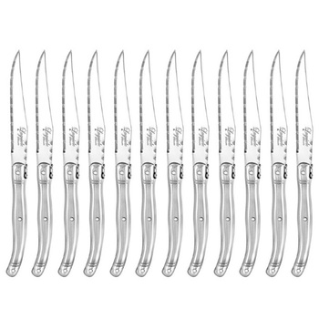 12pc Laguiole Silhouette 23.5cm Stainless Steel Steak Knife - Silver