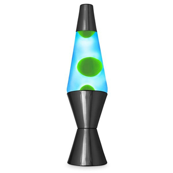 Blue/Green Wax Liquid Lava Lamp Black Retro 37cm Novelty Room Decor