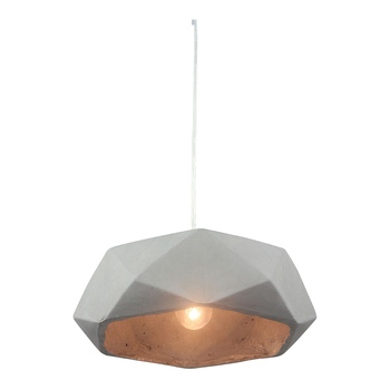 Luminite 116cm Concrete Pendant Lance Hanging Ceiling Lamp - Light Grey