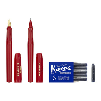 Moleskine Kaweco Collection Pen Set Fine Writing - Red