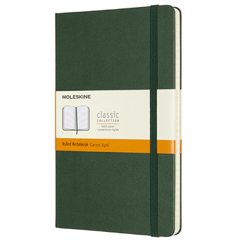 Moleskine Classic Hard Cover Notebook - Ruled - Large - Myrtle Green