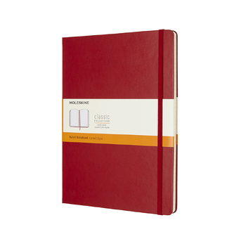 Moleskine Classic Ruled Hard Cover Notebook XL - Scarlet Red