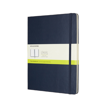 Moleskine PlainClassic Hard Cover Notebook XL - Sapphire Blue