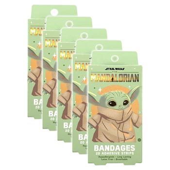 5x 20pc Mandalorian The Chid Kids/Children Bandages 6y+